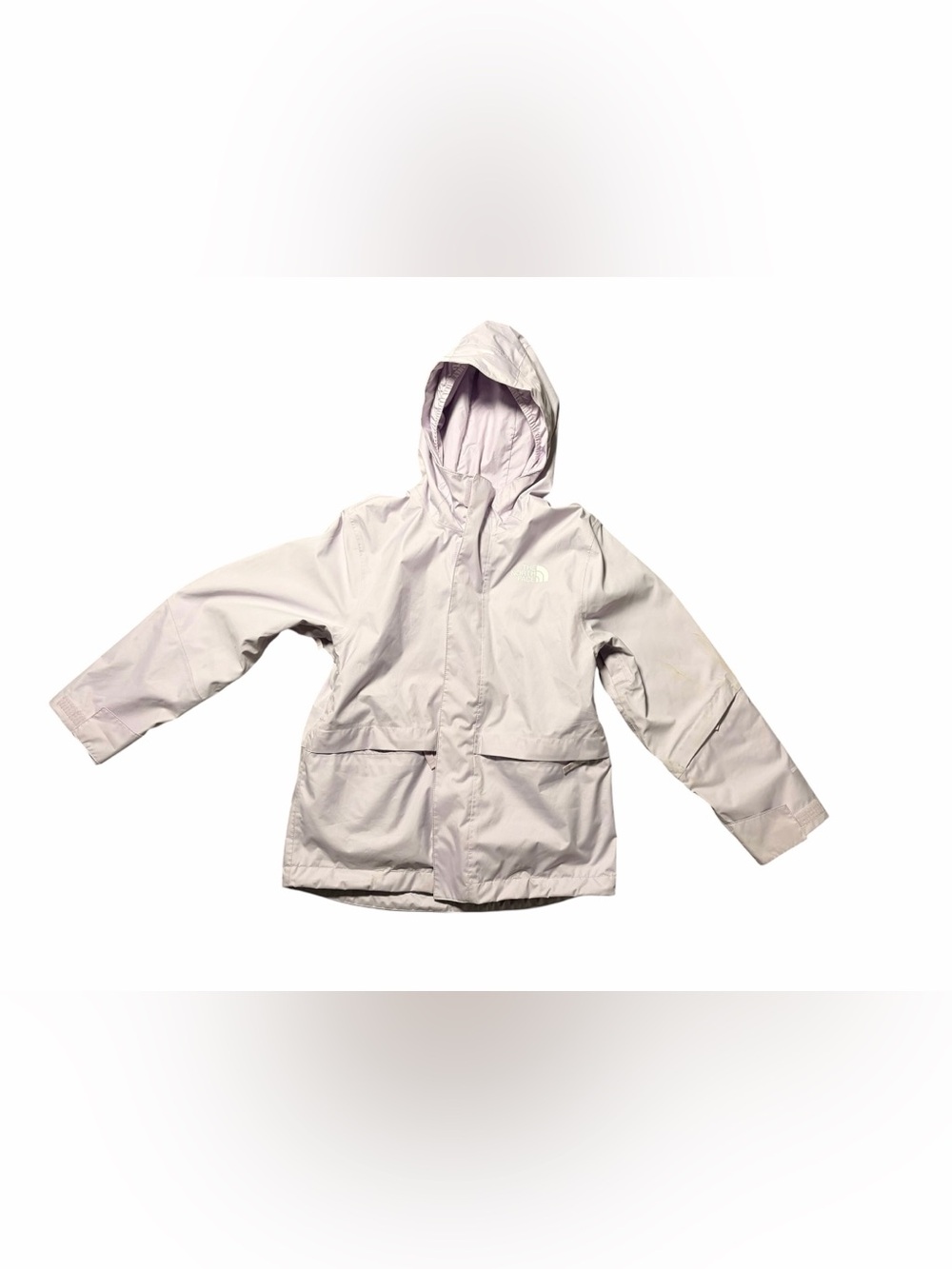 The North Face Hooded Girls Rain Jacket Lavender Medium Size 10